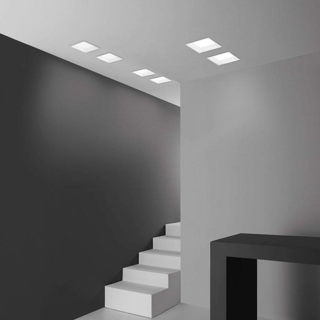 Incasso LED XANTO quadrato bianco satinato con luce antiflesso - FT-FeelThe
