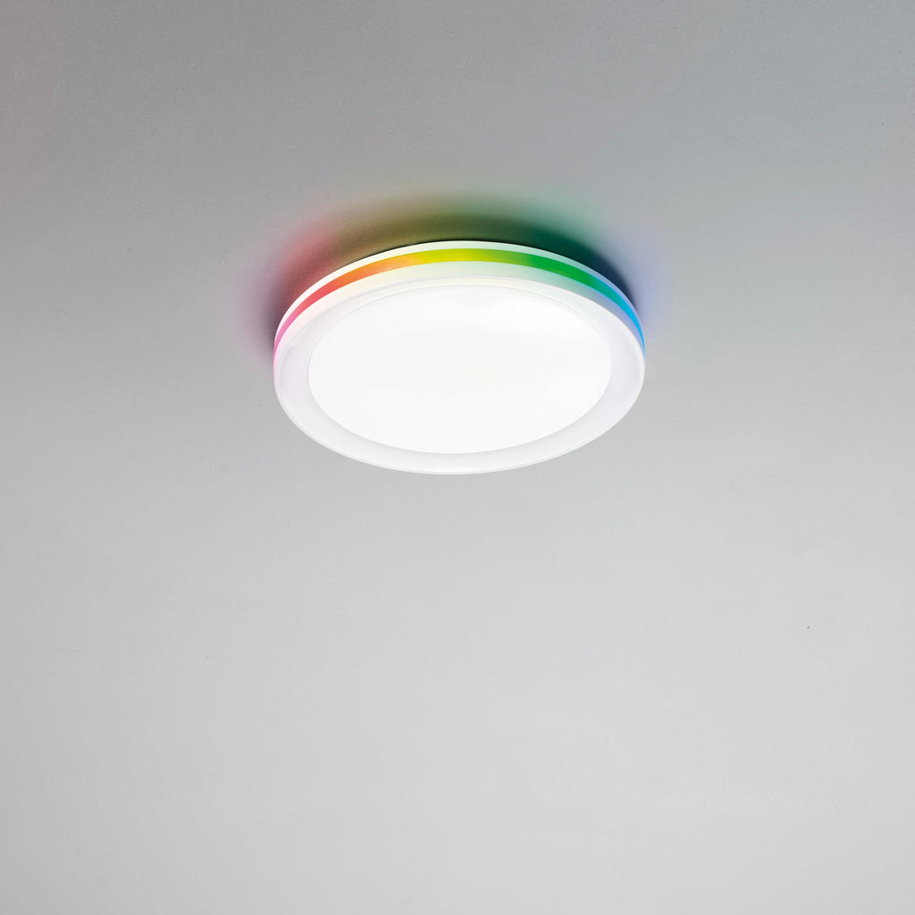 Plafoniera LED MAKEUP bianca con funzione CCT e RGB 35W 40x40 cm. - FT-FeelThe