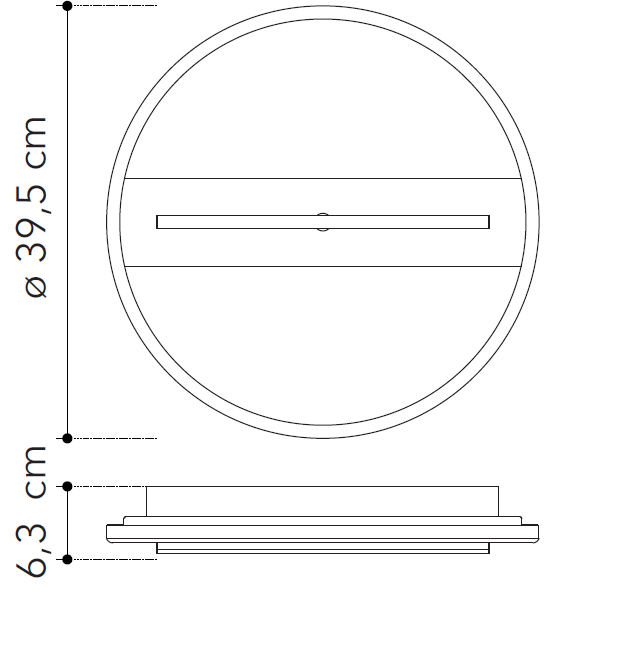 AZIMUTH LED ceiling light with CCT function