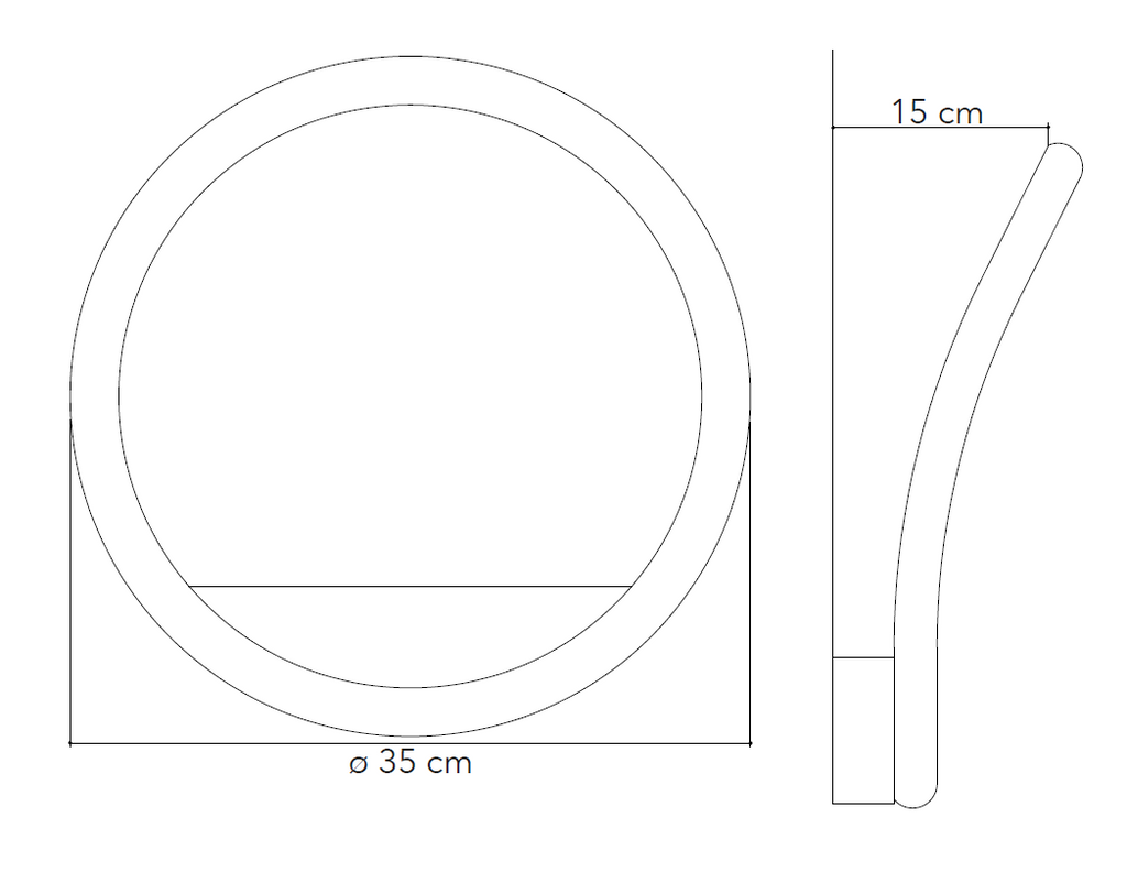 LINGER LED metal wall light with CCT function