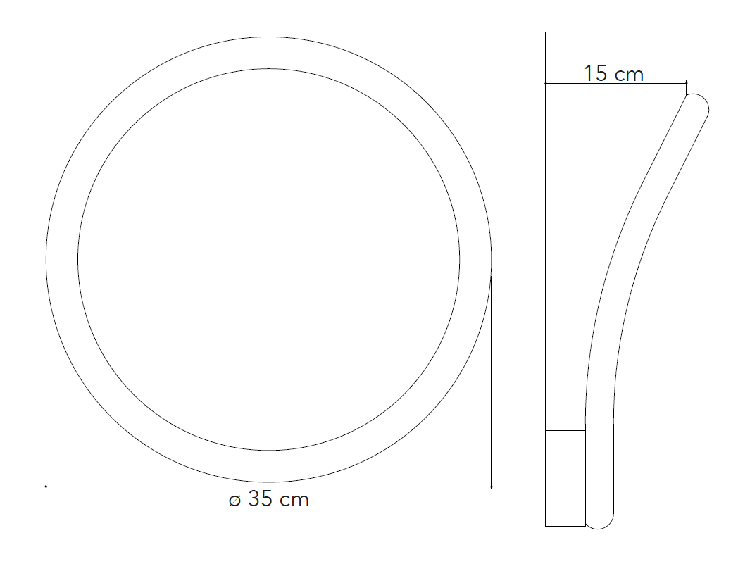 LINGER LED metal wall light with CCT function