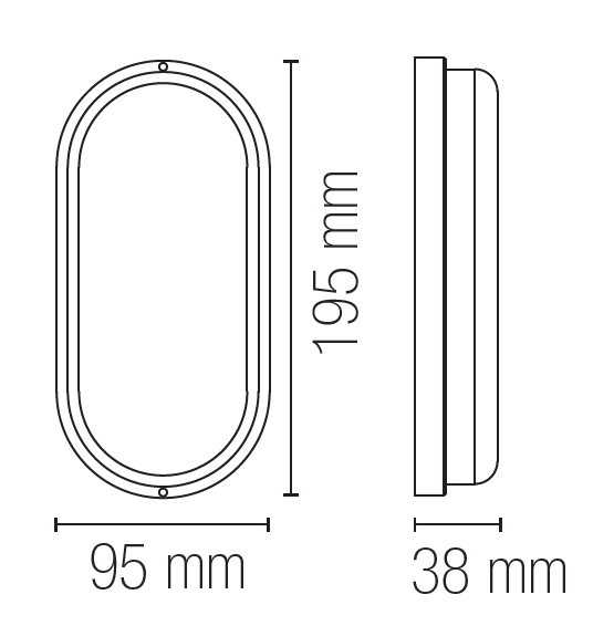 FLIPPY LED outdoor wall light in polycarbonate