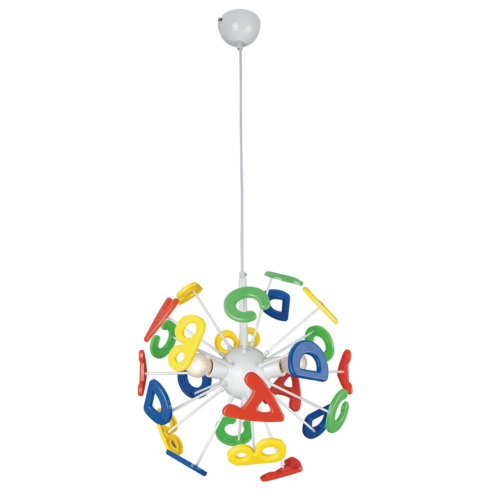 Lampadario a sospensione Letterine in metallo e plastica multicolore(3XE14) - FT-FeelThe