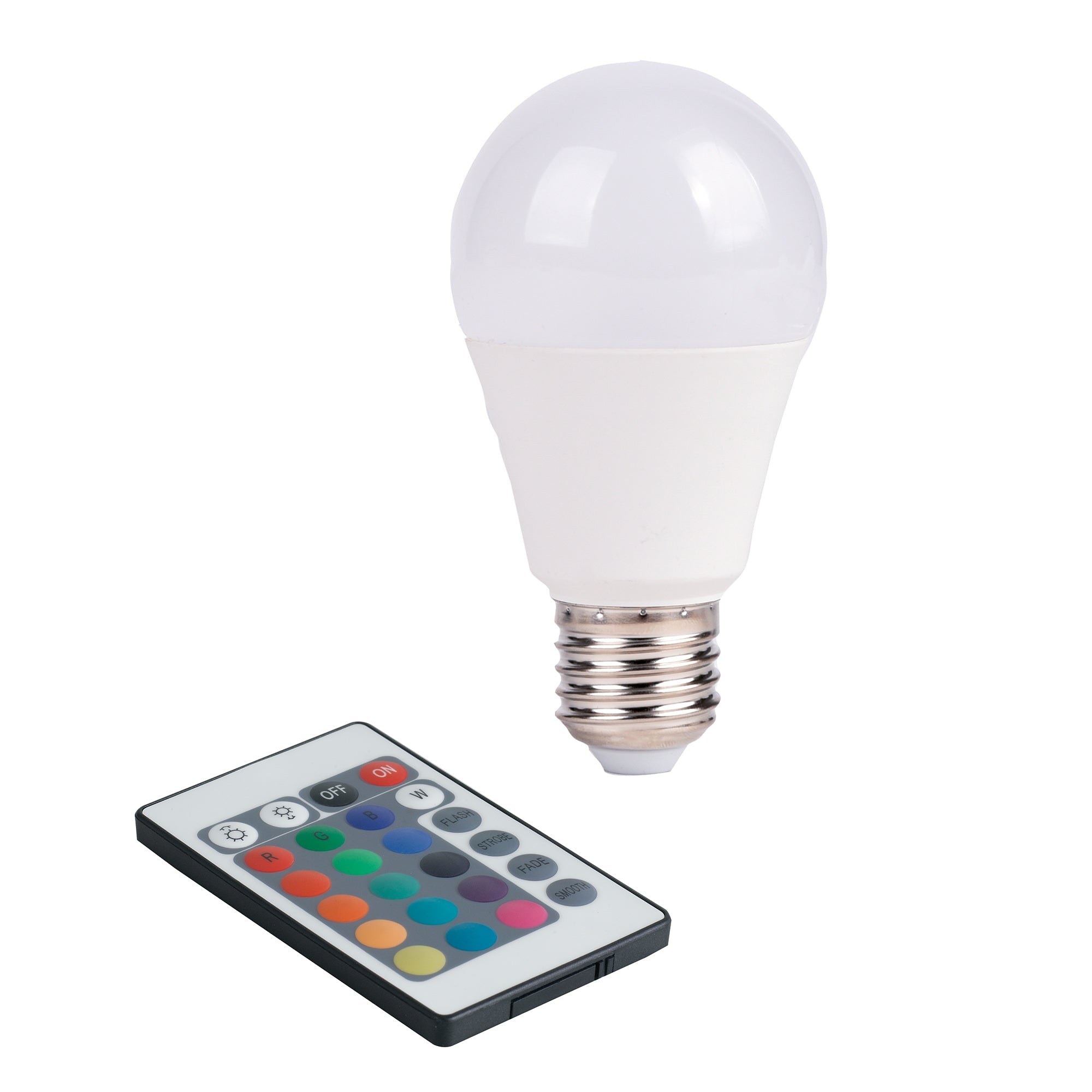 Lampadina Led E27 9W 806LM RGB+4000K 300° 60X100MM 15000h CRI80 con telecomando - FT-FeelThe