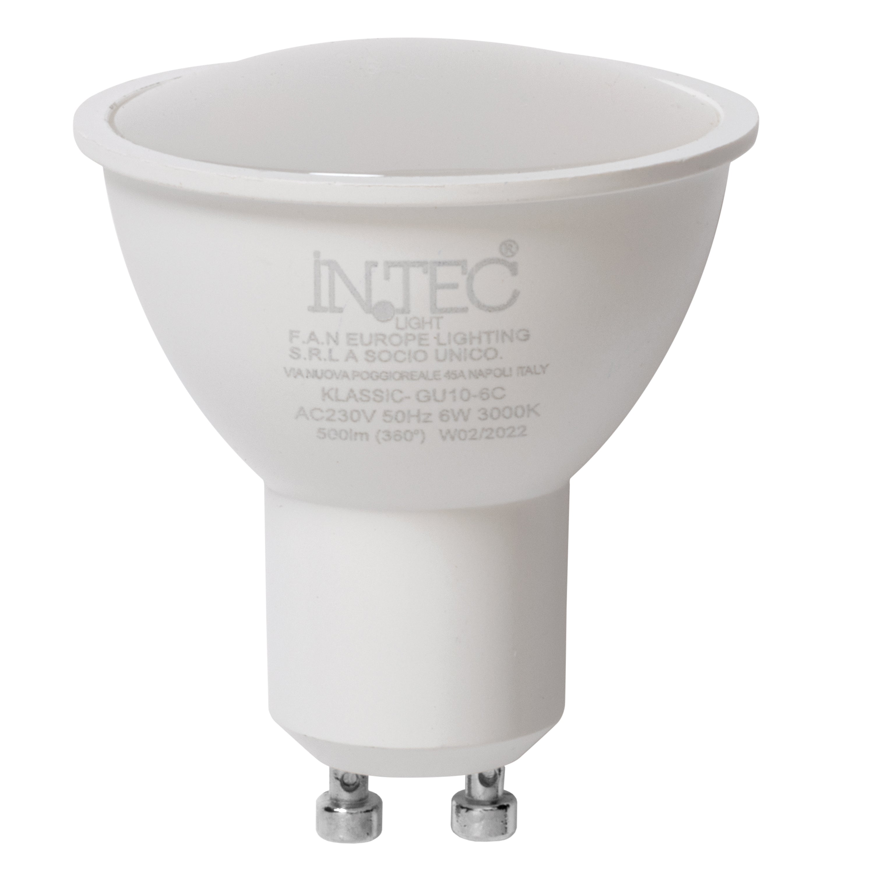 Kit 20 pezzi lampadina led GU10 6W 490LM 100° 50X57MM 15000h CRI80 - FT-FeelThe
