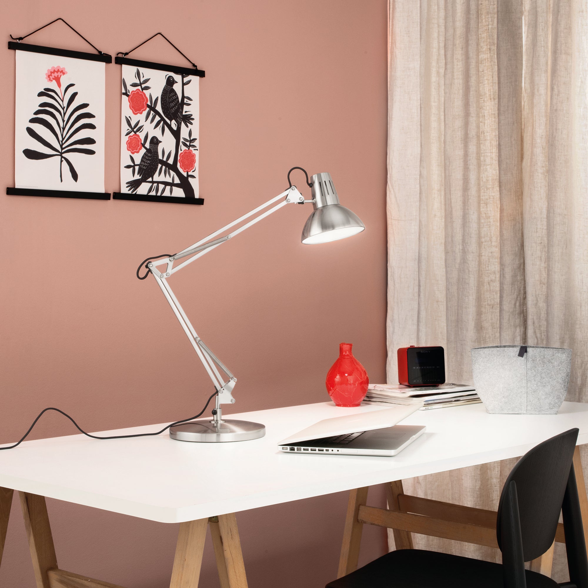 Lampada da tavolo verde ARTIFEX in metallo con altezza regolabile - FT-FeelThe