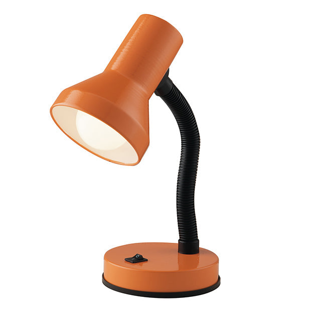 Lampada da tavolo LDT arancione in metallo con braccio flessibile - FT-FeelThe