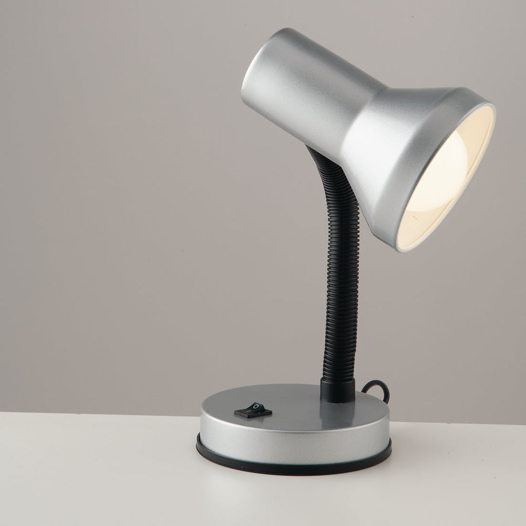 Lampada da tavolo LDT arancione in metallo con braccio flessibile - FT-FeelThe