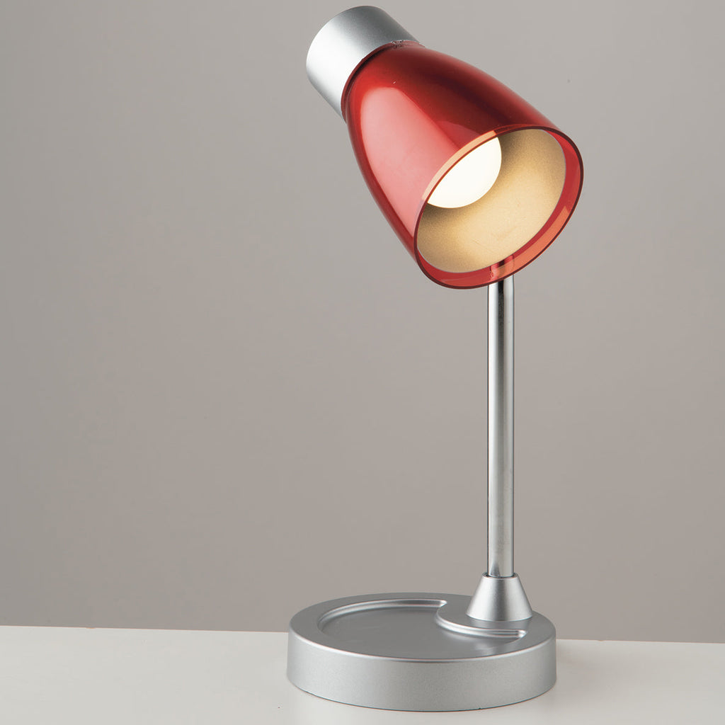 Lampada da tavolo ARKIMEDE rossa in metallo e plastica con diffusore orientabile - FT-FeelThe