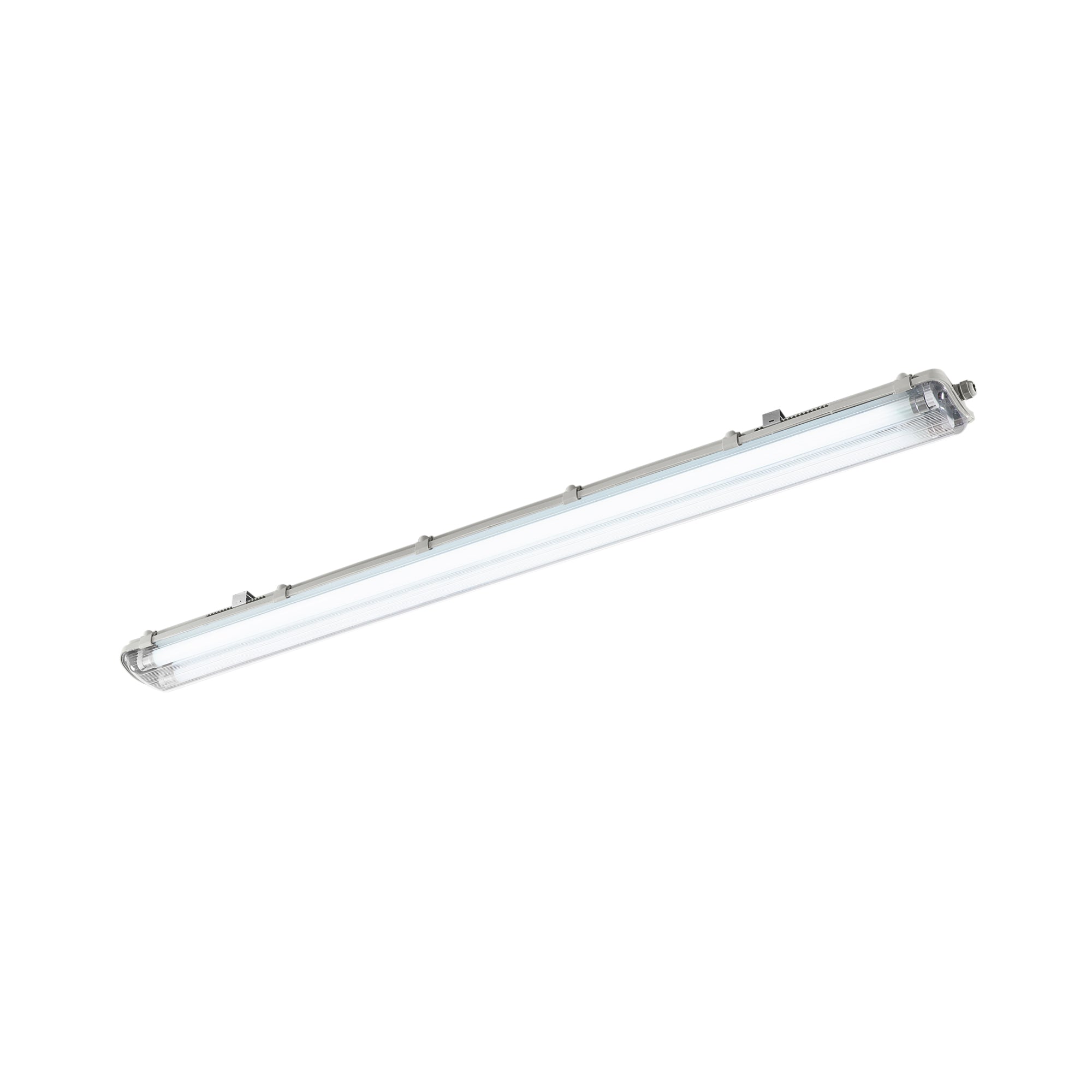 Plafoniera stagna ATLANTIC per tubi a LED bilampada in PC+PC. - FT-FeelThe