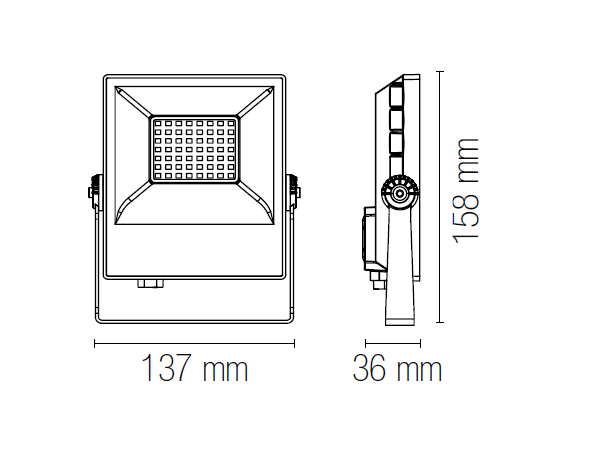 Proiettore LED AXEL in alluminio con interruttore CCT IP65 - FT-FeelThe