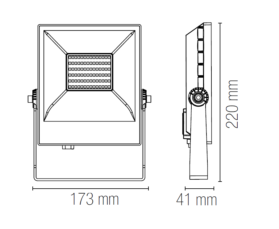 Proiettore LED AXEL in alluminio con interruttore CCT IP65 - FT-FeelThe