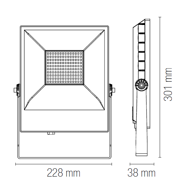 Proiettore LED AXEL in alluminio con interruttore CCT IP65 - FT-FeelThe