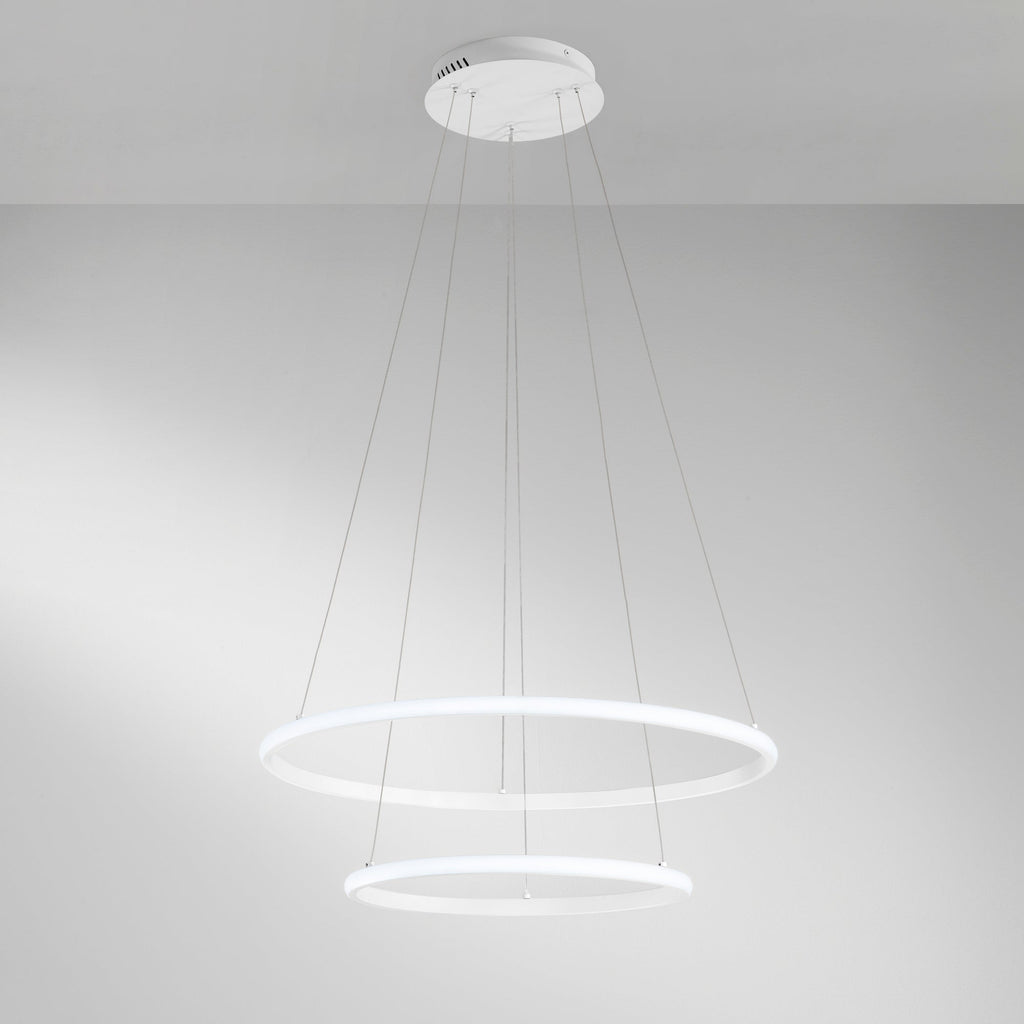 AXIS LED suspension with CCT function and RGB function with double circular element 