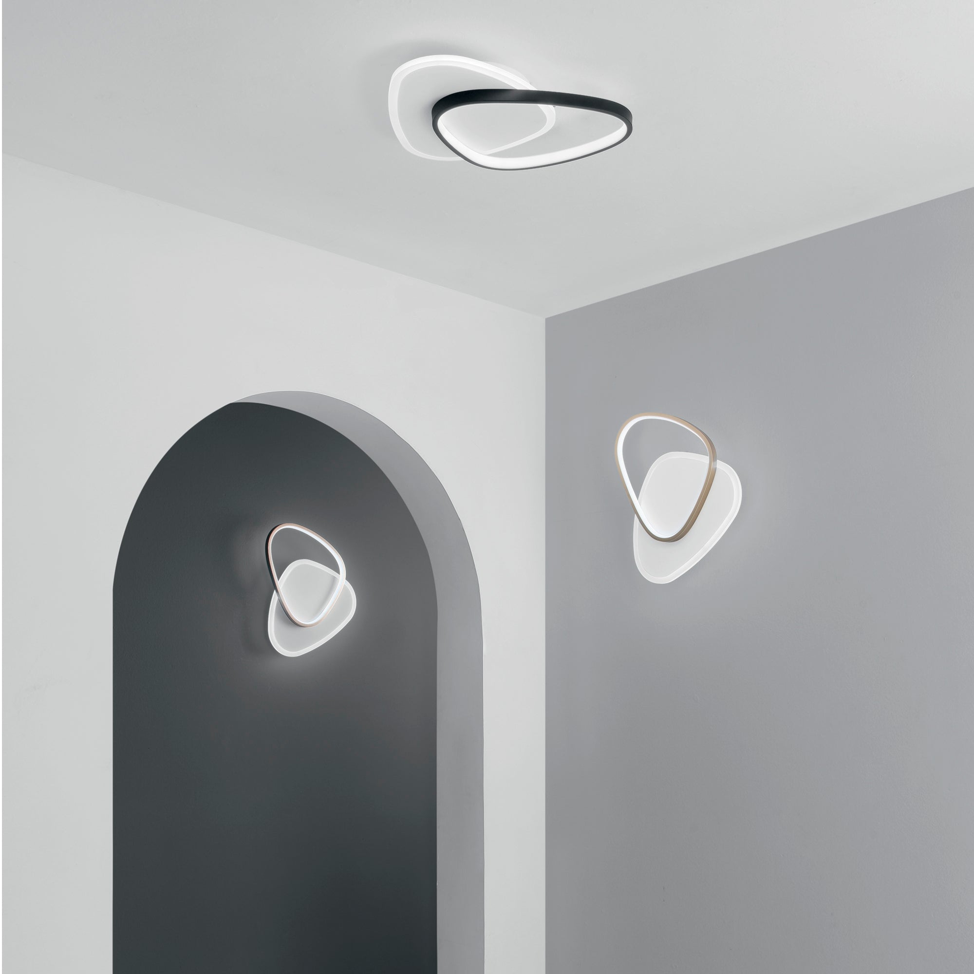 Plafoniera LED AYRTON rotonda, con interruttore CCT per il cambio temperatura colore - FT-FeelThe
