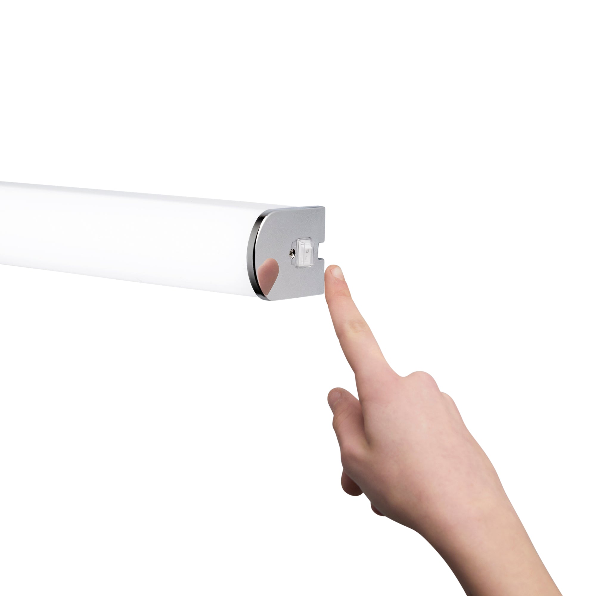 Applique LED Blaster 15W con struttura cromo e diffusore bianco, luce naturale - FT-FeelThe