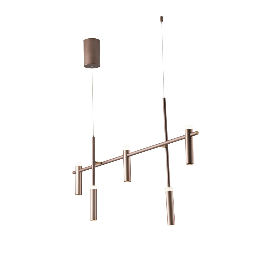 Lampadario a sospensione LED CANDLE, 35W con cinque diffusori - FT-FeelThe