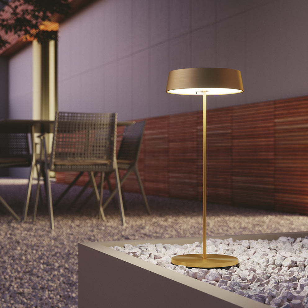 Lampada da tavolo ricaricabile LED COCKTAIL in metallo con touch dimmer - FT-FeelThe