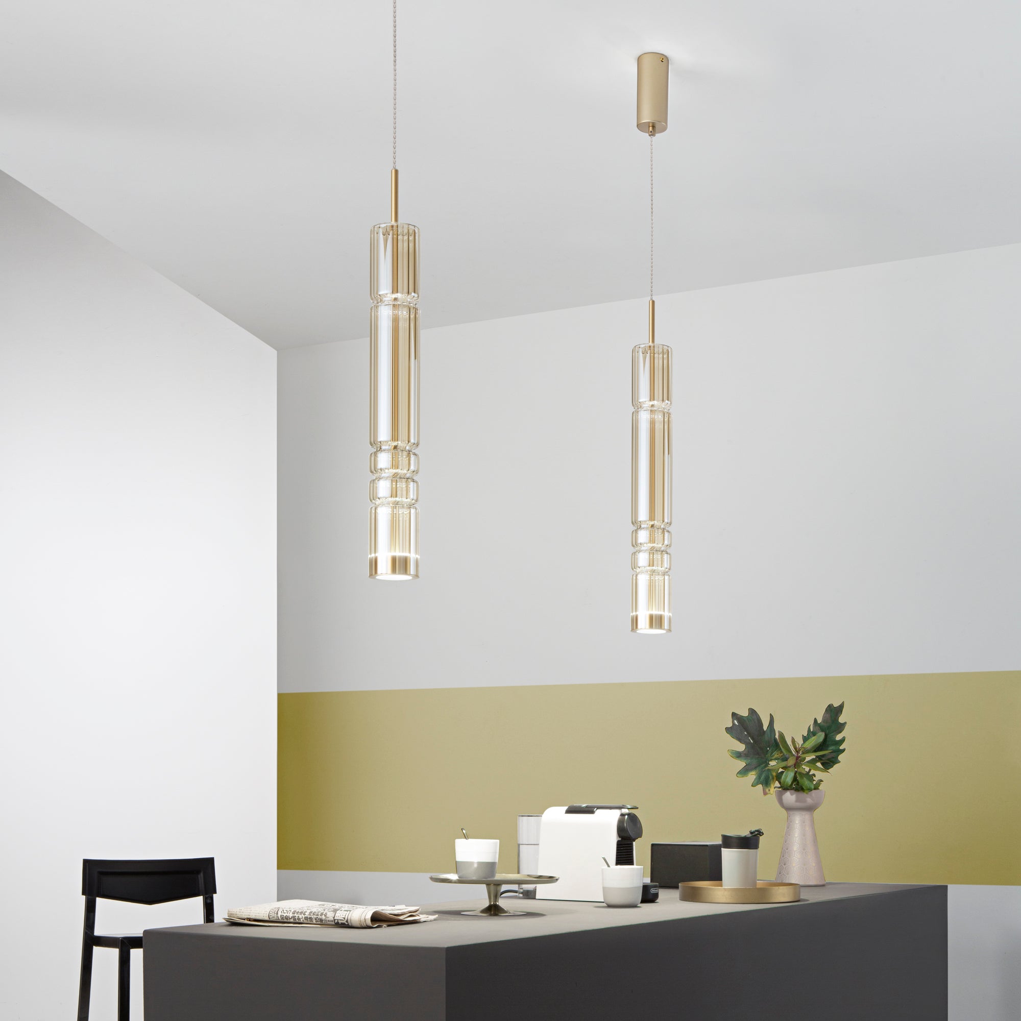 Sospensione Tubolare CROOKES in Vetro LED 3000K - FT-FeelThe
