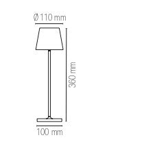 Lampada da tavolo LED DRINK ricaricabile in metallo con touch dimmer - FT-FeelThe