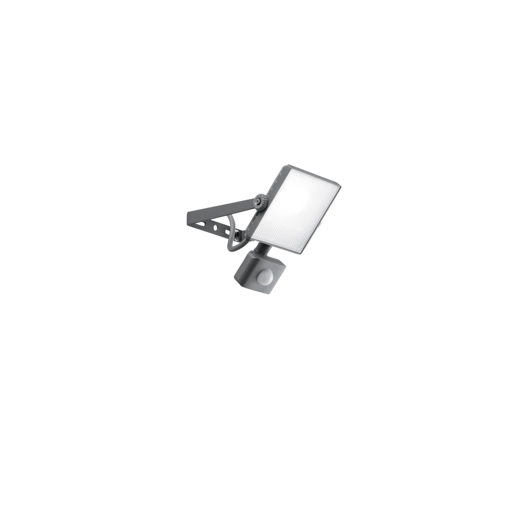 Proiettore LED AXEL sensor in alluminio argento con sensore di movimento CCT IP65 - FT-FeelThe