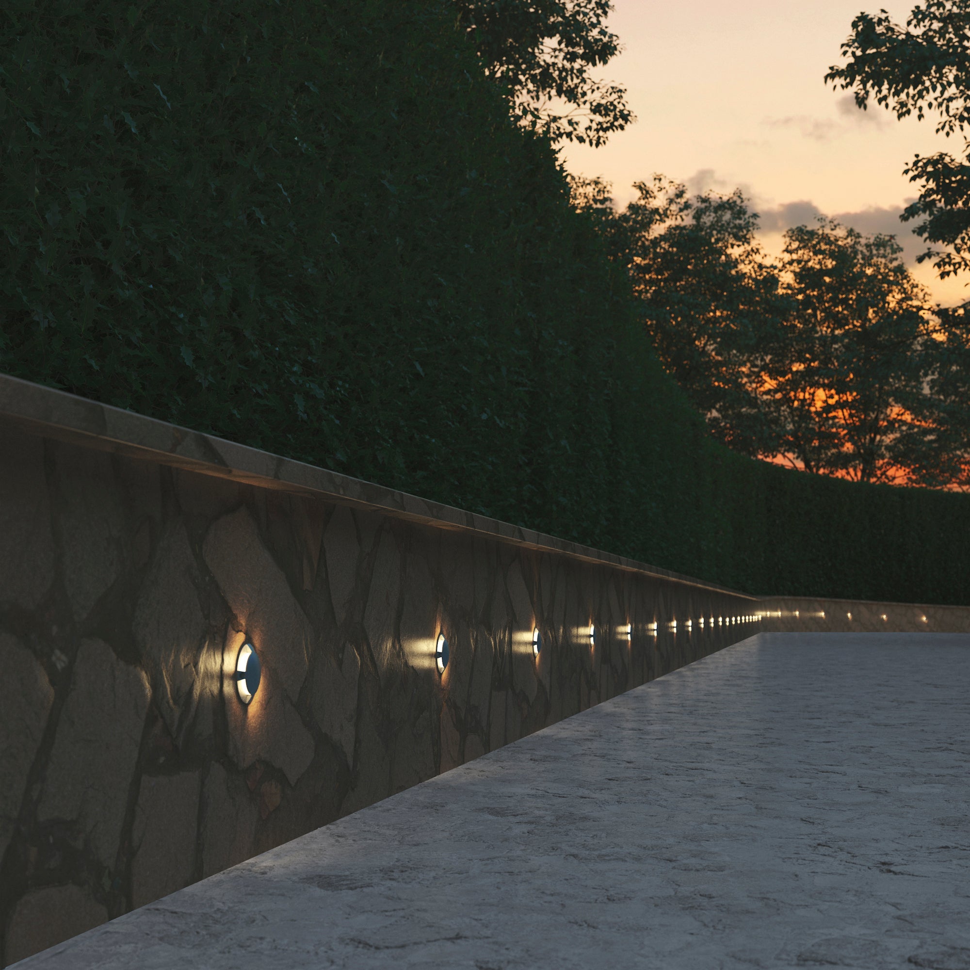 Segnapassi calpestabile Elmo, in alluminio disponibile con luce calda e luce naturale - FT-FeelThe