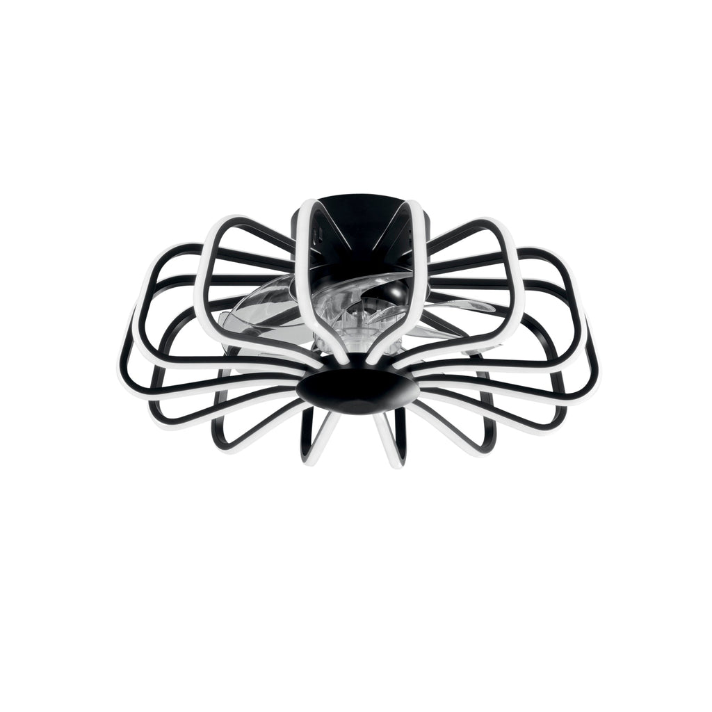 Plafoniera LED GRECALE 80W con ventilatore estate e inverno, CCT dimmerabile con funzione WIFI e telecomando incluso - FT-FeelThe