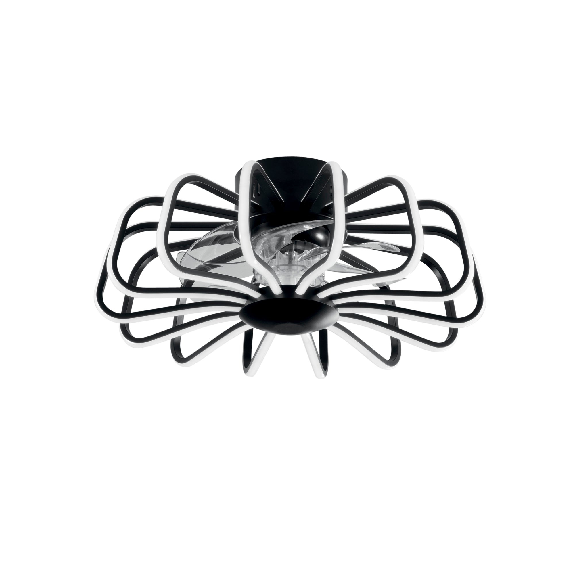 Plafoniera LED GRECALE 80W con ventilatore estate e inverno, CCT dimmerabile con funzione WIFI e telecomando incluso - FT-FeelThe