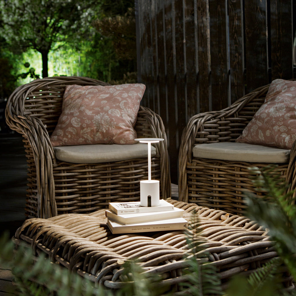 Lampada LED da esterno LIBERTY ricaricabile in metallo oro 2W 3000K con dimmer - FT-FeelThe