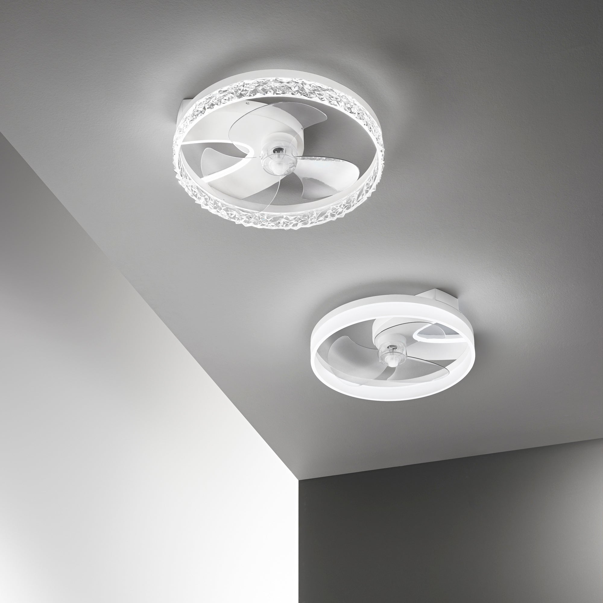 Plafoniera LED NASHI 30W con ventilatore estate e inverno, CCT dimmerabile con funzione WIFI e telecomando incluso - FT-FeelThe
