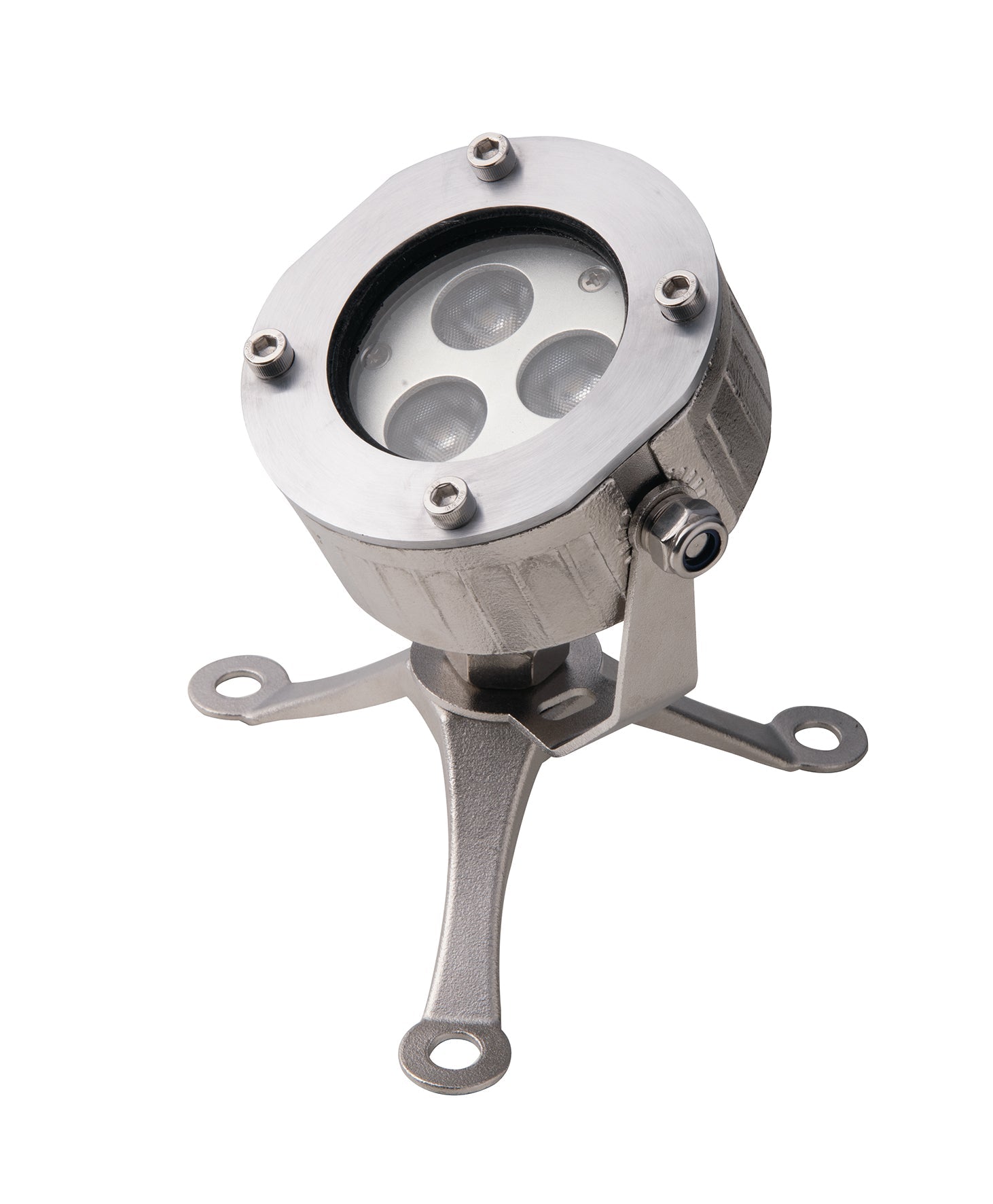 Proiettore LED NEPTUNE nero in acciaio 3X3W RGB IP68 - FT-FeelThe