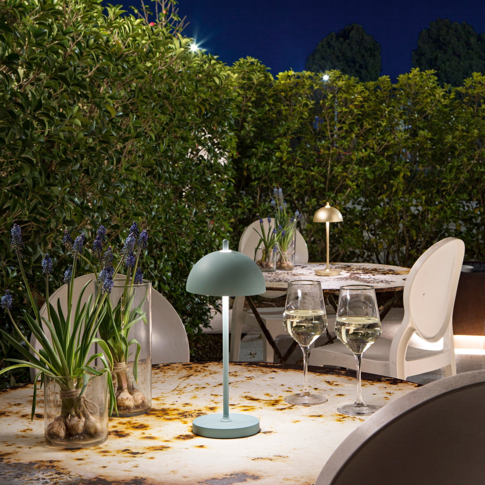 Lumetto LED PARTY ricaricabile da esterno in metallo 2,5W 3000K con dimmer 30 cm. - FT-FeelThe