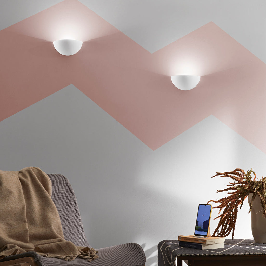 Applique LED in gesso verniciabile PIZNAIR 6W con interruttore CCT 18 cm. - FT-FeelThe