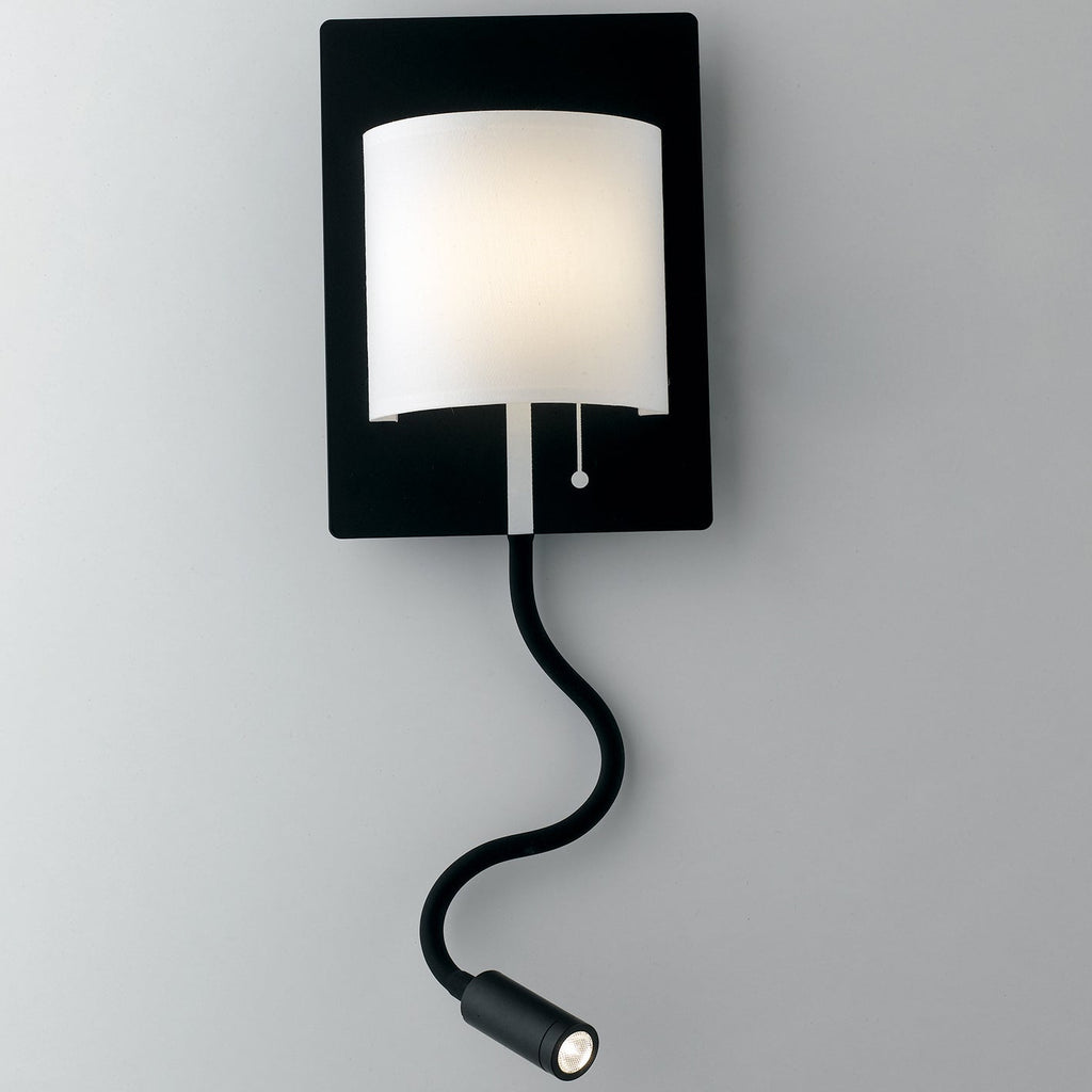 Applique LED POP in metallo e paralume in tessuto con luce da lettura orientabile - FT-FeelThe