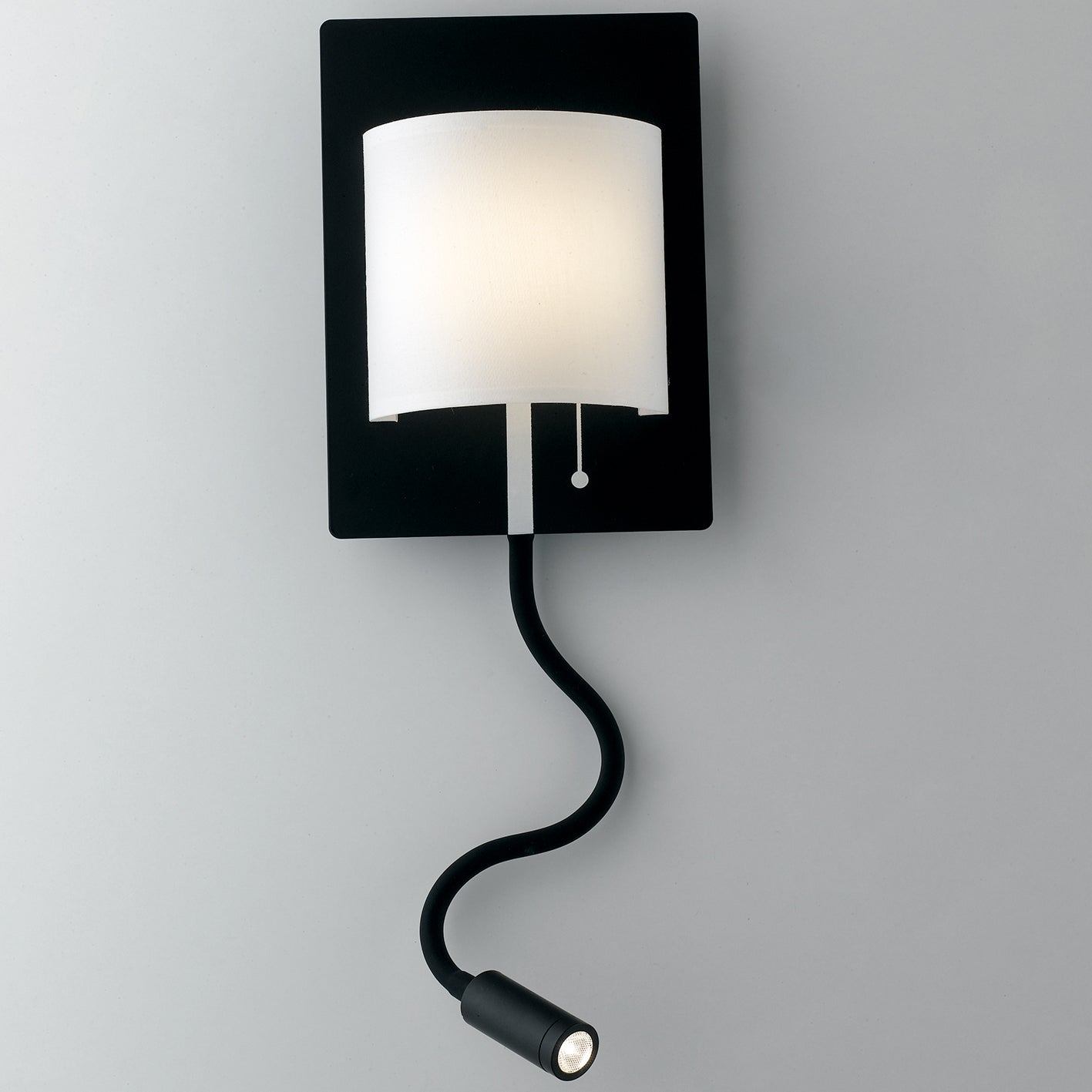 Applique LED POP in metallo e paralume in tessuto con luce da lettura orientabile - FT-FeelThe