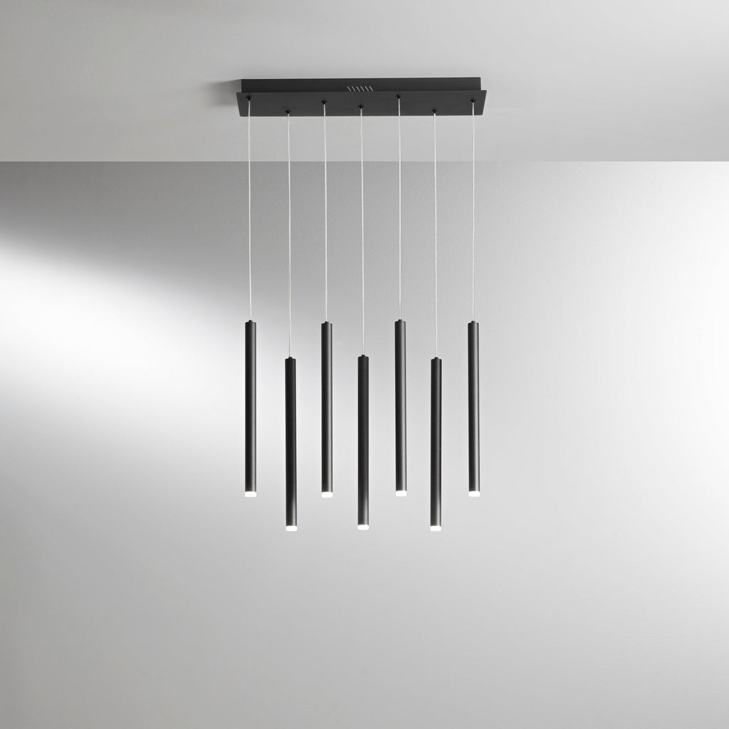 Sospensione LED PYPE con struttura tubolare lineare e interruttore CCT per la personalizzazione della temperatura colore - FT-FeelThe