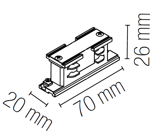 Connessione lineare mini per binario trifase RAIL - FT-FeelThe