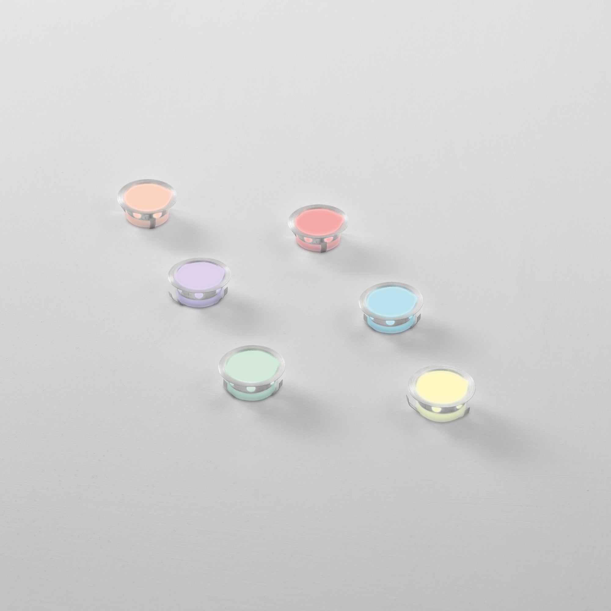 Kit 6 pezzi segnapassi ad incasso Rider, in acciaio RGB multicolor con LED SMD 6W integrato - FT-FeelThe