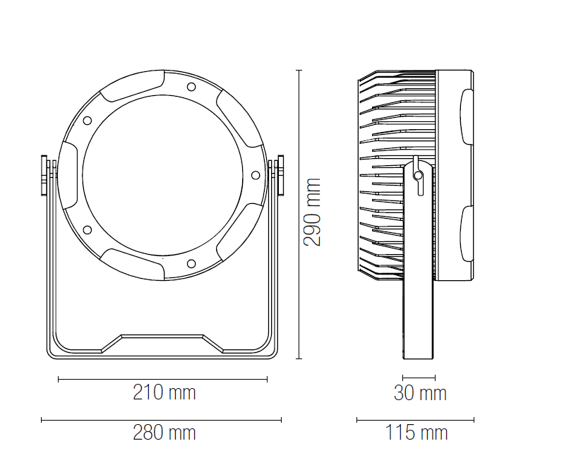 Proiettore LED SHOW ricaricabile per eventi 9x18W RGBW con Wi-Fi - FT-FeelThe