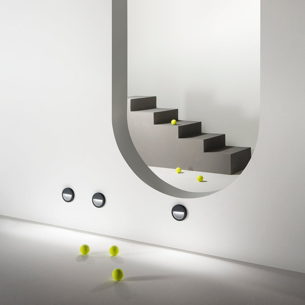 Applique segnapassi per esterni LED SMILE, compatibile con cassetta 502E - FT-FeelThe