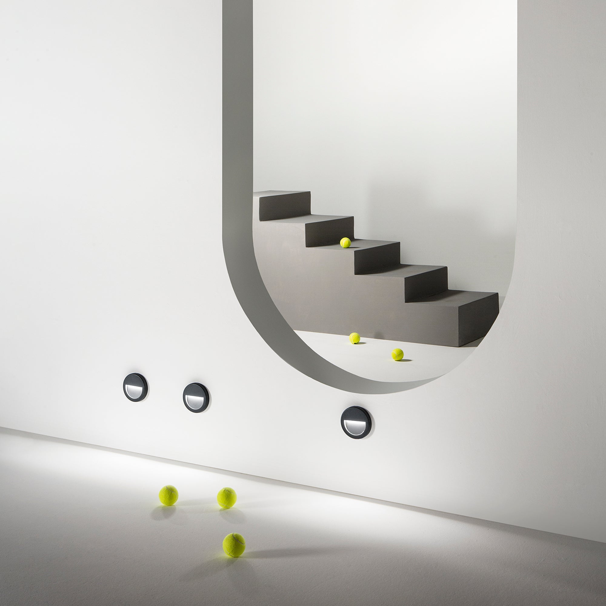 Applique segnapassi per esterni LED SMILE, compatibile con cassetta 502E - FT-FeelThe