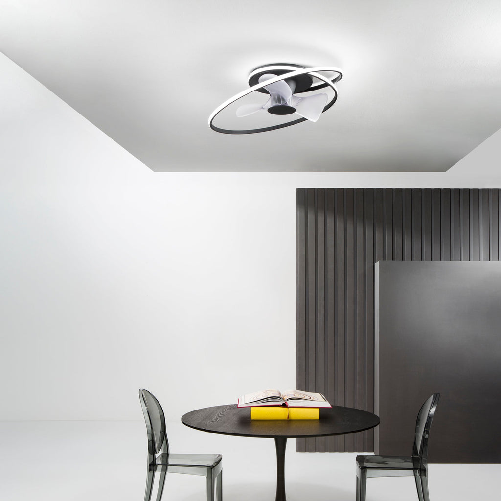 Plafoniera STORM con ventilatore 55W CCT - FT-FeelThe