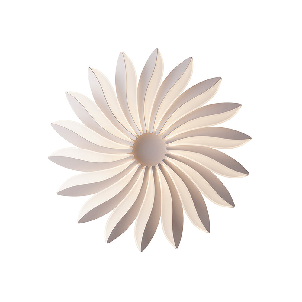 Plafoniera LED Sunrise con struttura in alluminio bianco, diffusore in acrilico bianco satinato e luce naturale dimmerabile - FT-FeelThe