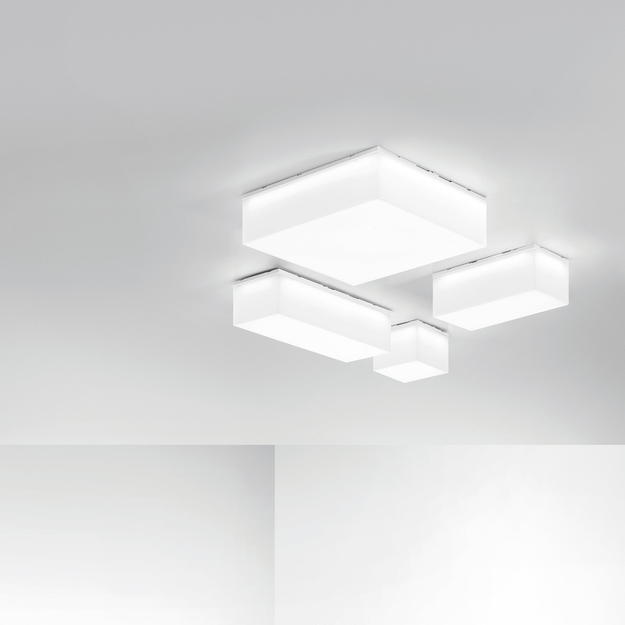 Plafoniera per esterni LED TOGO, forma quadrata, con interruttore CCT - FT-FeelThe