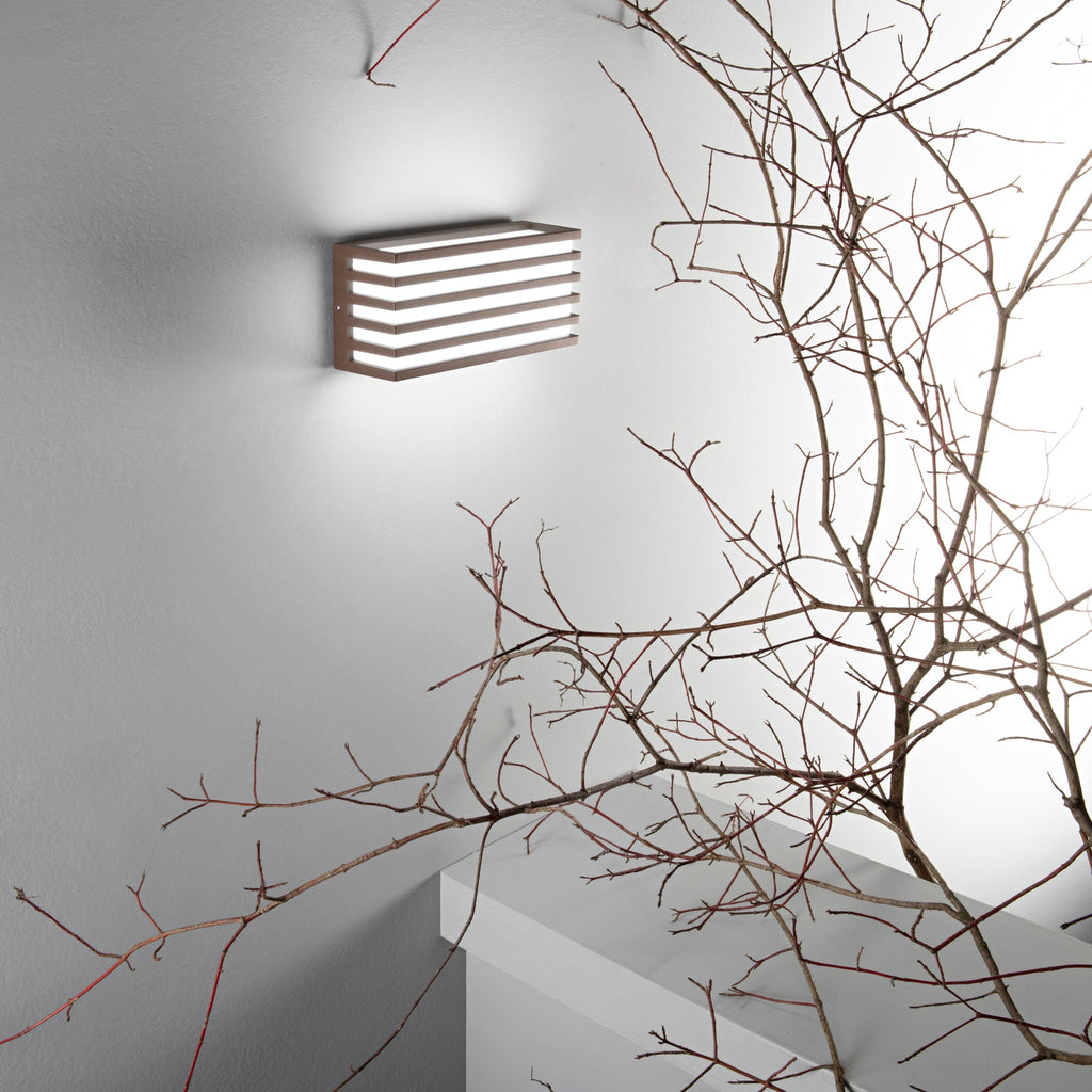 Applique da esterno DUKROT in alluminio con diffusore in policarbonato  IP54 LED 12W - FT-FeelThe