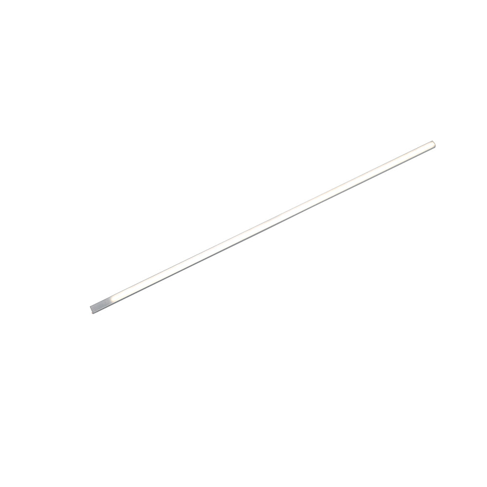 Barra sotto pensile touch angolare LED Unix in alluminio nichel e diffusore in pc riflettente, luce naturale, 120/150/180 cm. - FT-FeelThe