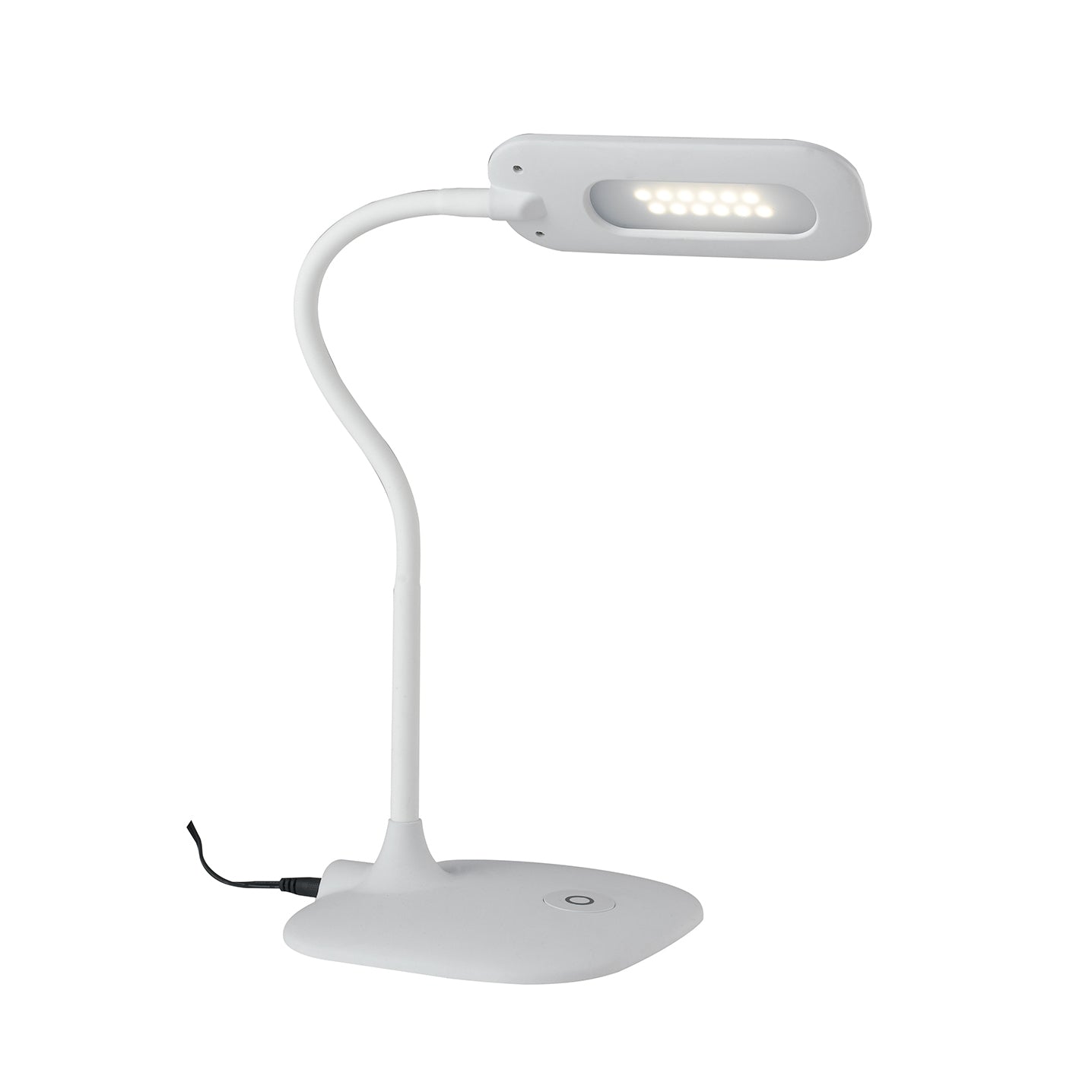 Lampada da lettura LED DARWIN bianca in metallo e silicone, flessibile e dimmerabile - FT-FeelThe