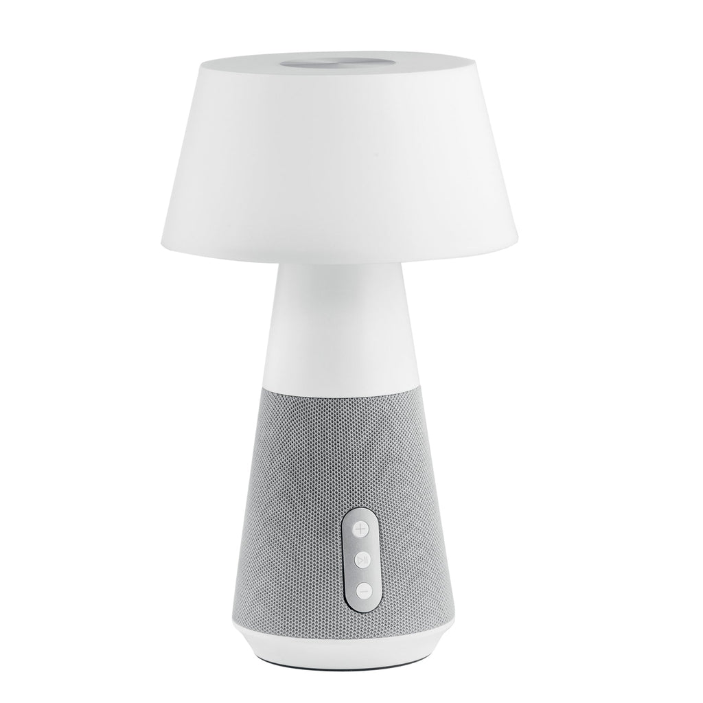Lampada da tavolo LED DECIBEL ricaricabile, con dimmer e speaker bluetooth - FT-FeelThe