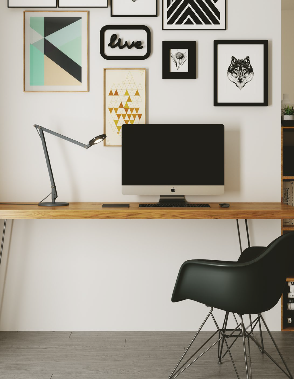 Lampada da lettura LED LOCKE grigia orientabile - FT-FeelThe