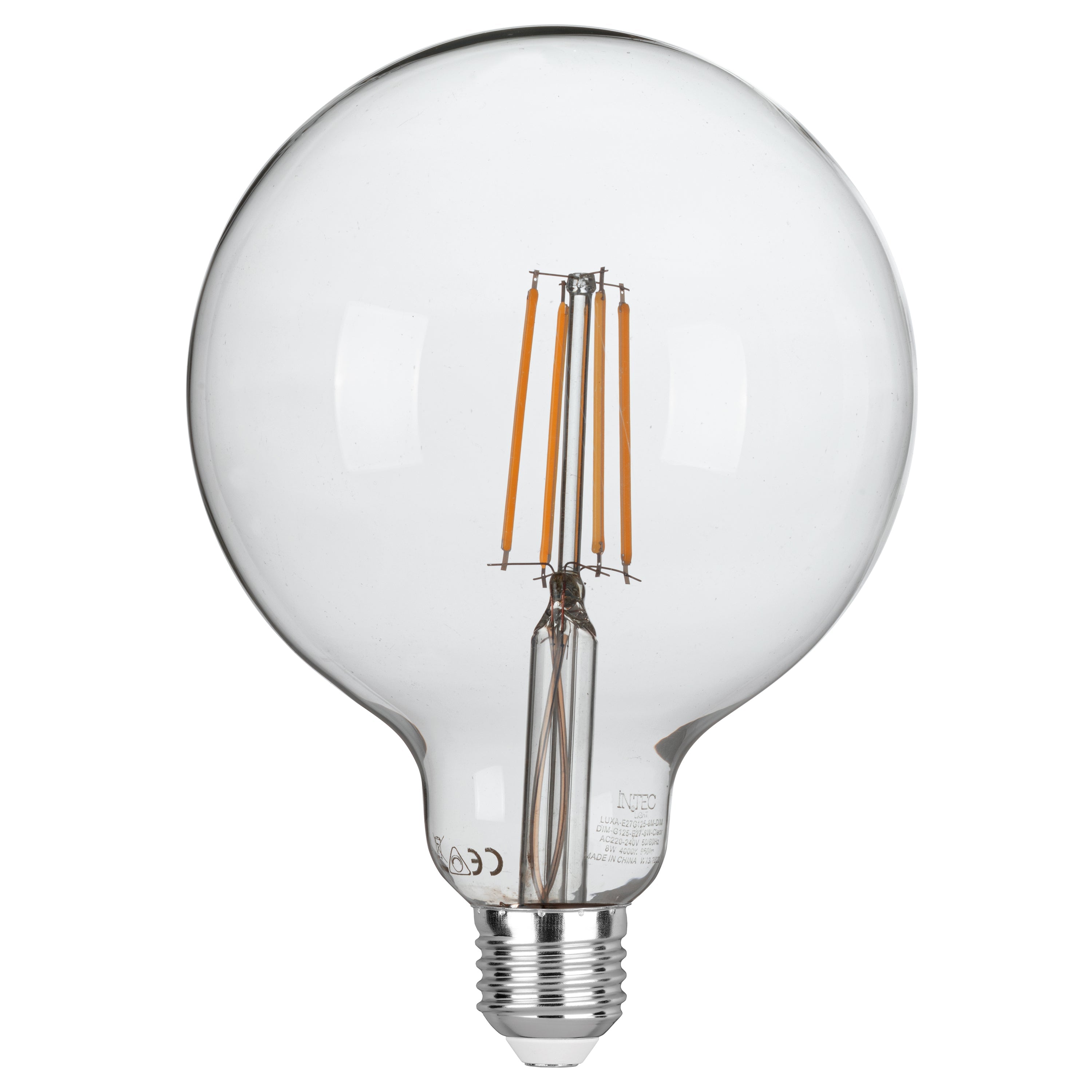 Lampadina led LUXA filamento globo dimmerabile E27 8W 1500L 125mm - FT-FeelThe